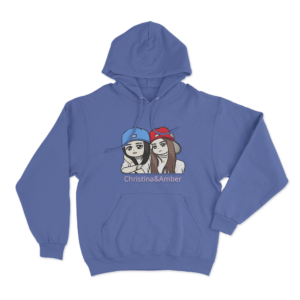 Christina And Amber Unisex Hoodie Blue