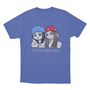 Christina And Amber Unisex T Shirt Blue